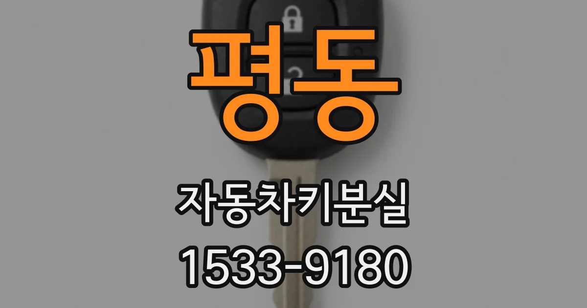 평동 자동차키분실