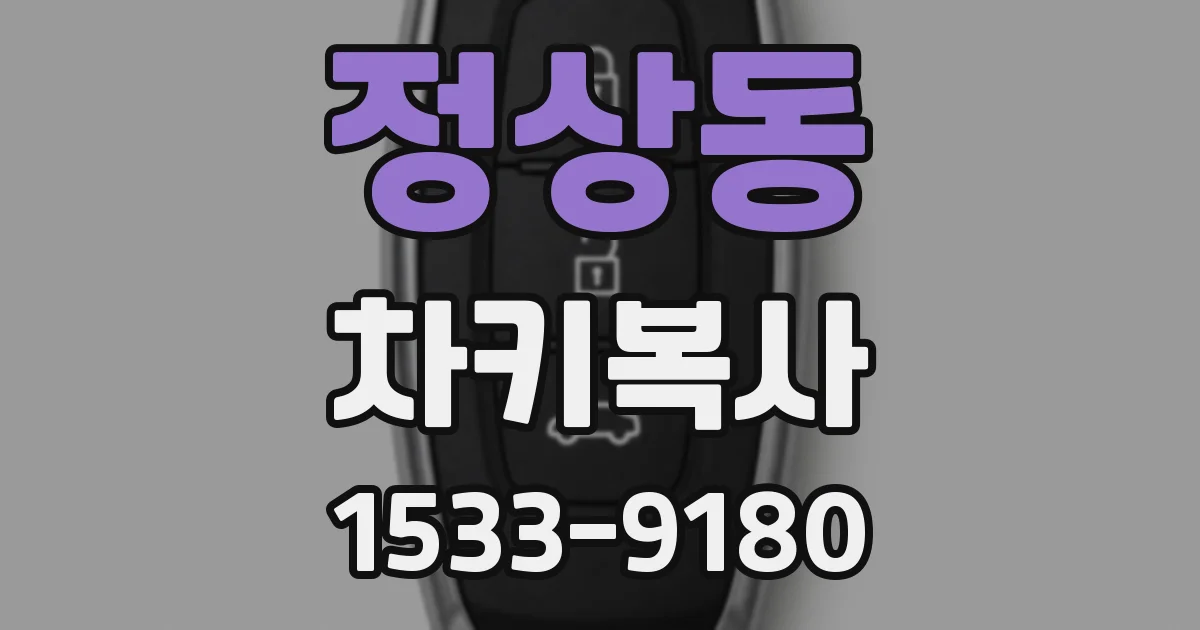 정상동 차키복사