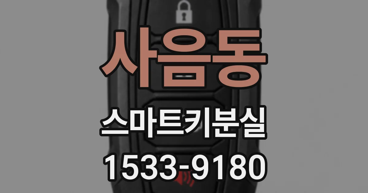 사음동 스마트키분실