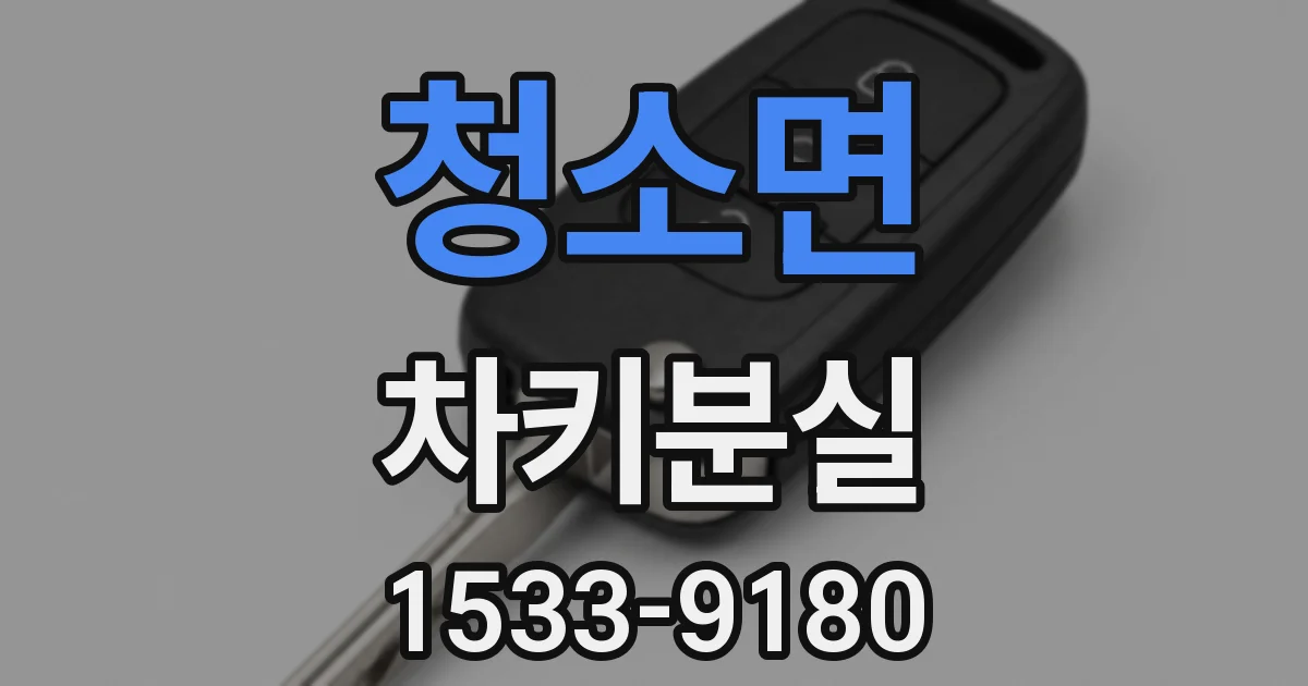 청소면 차키분실