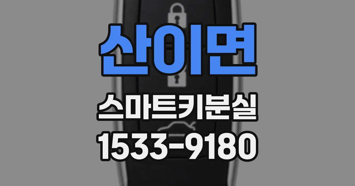 산이면 스마트키분실