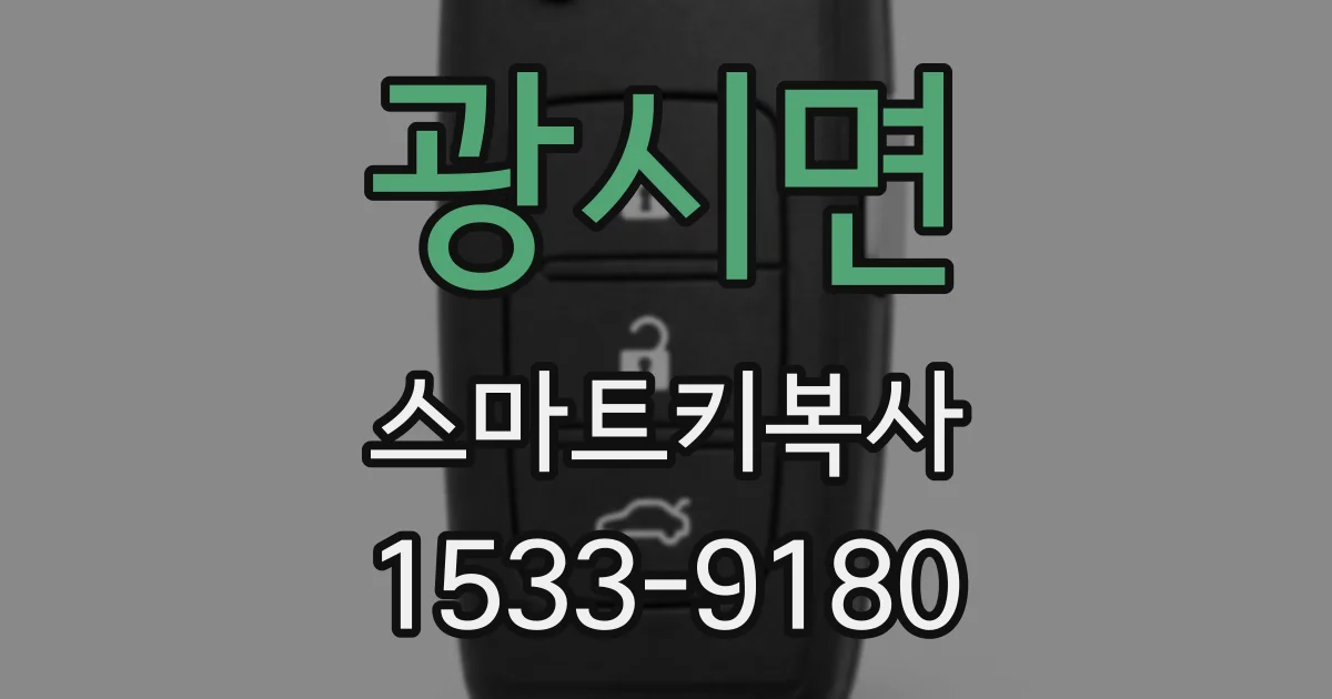 광시면 스마트키복사