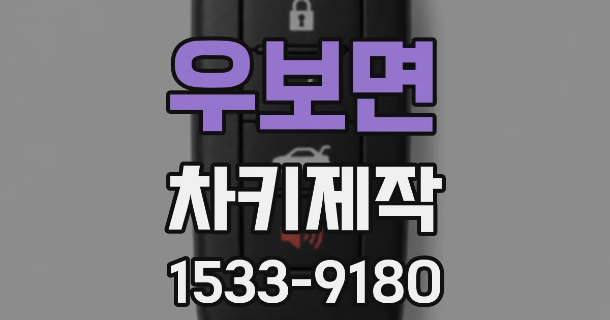 우보면 차키제작