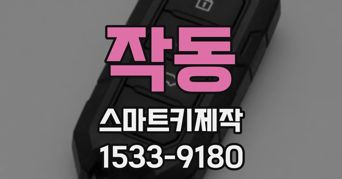 작동 스마트키제작