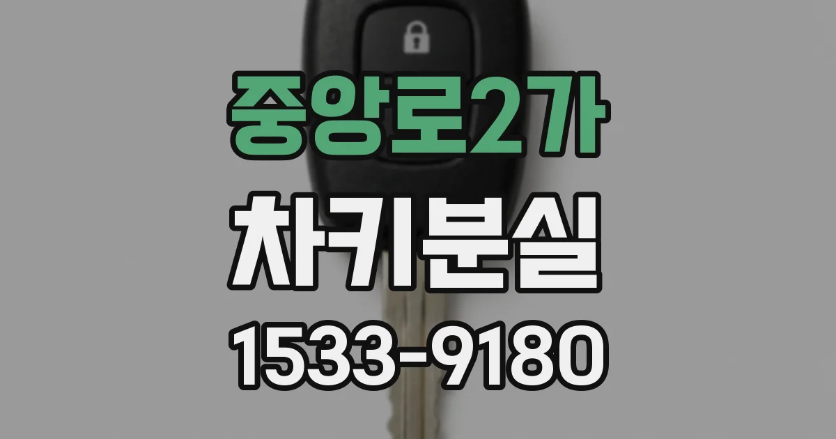 중앙로2가 차키분실
