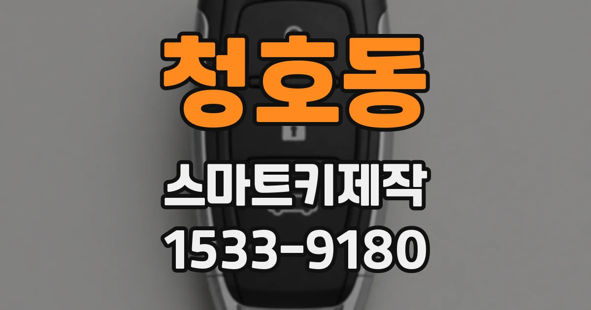 청호동 스마트키제작