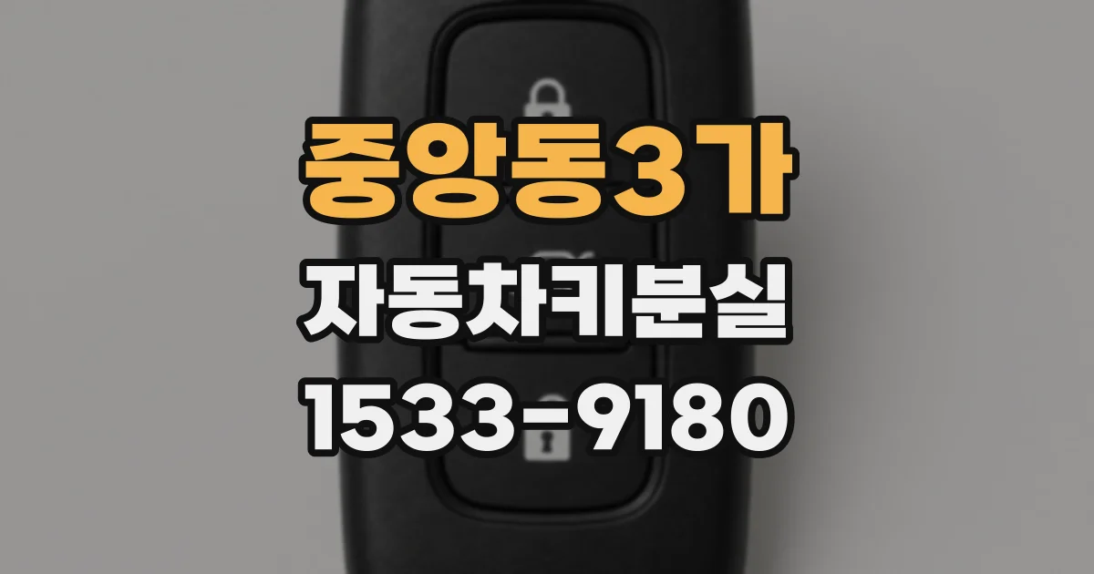 중앙동3가 자동차키분실