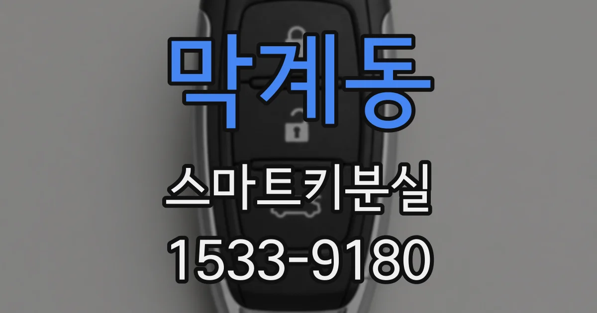 막계동 스마트키분실