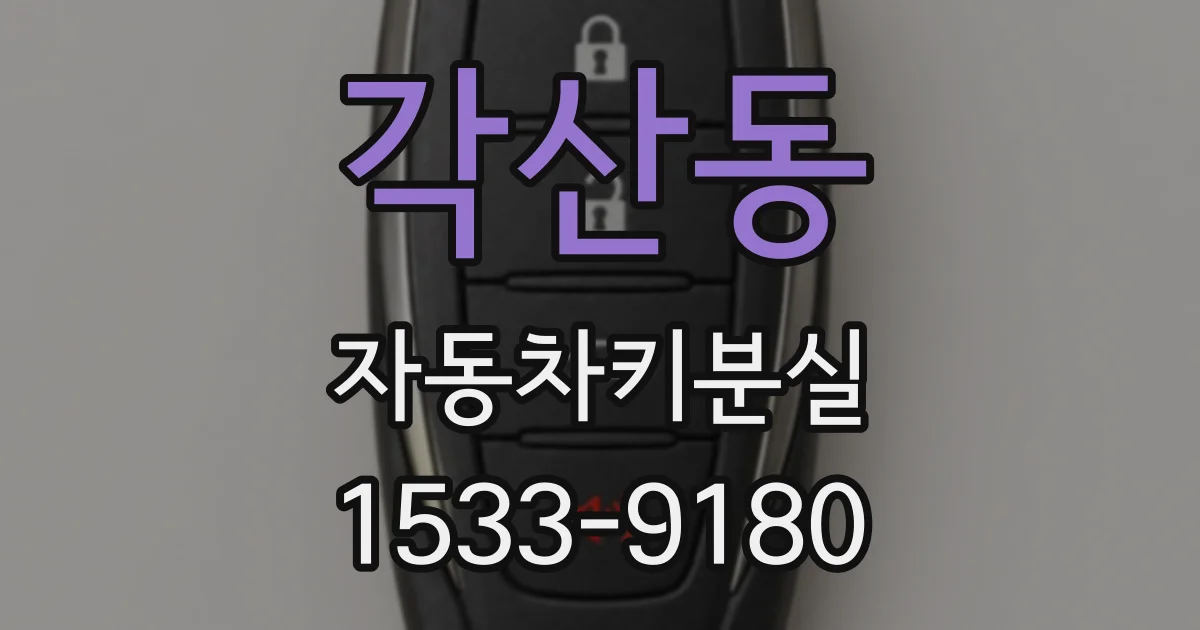 각산동 자동차키분실