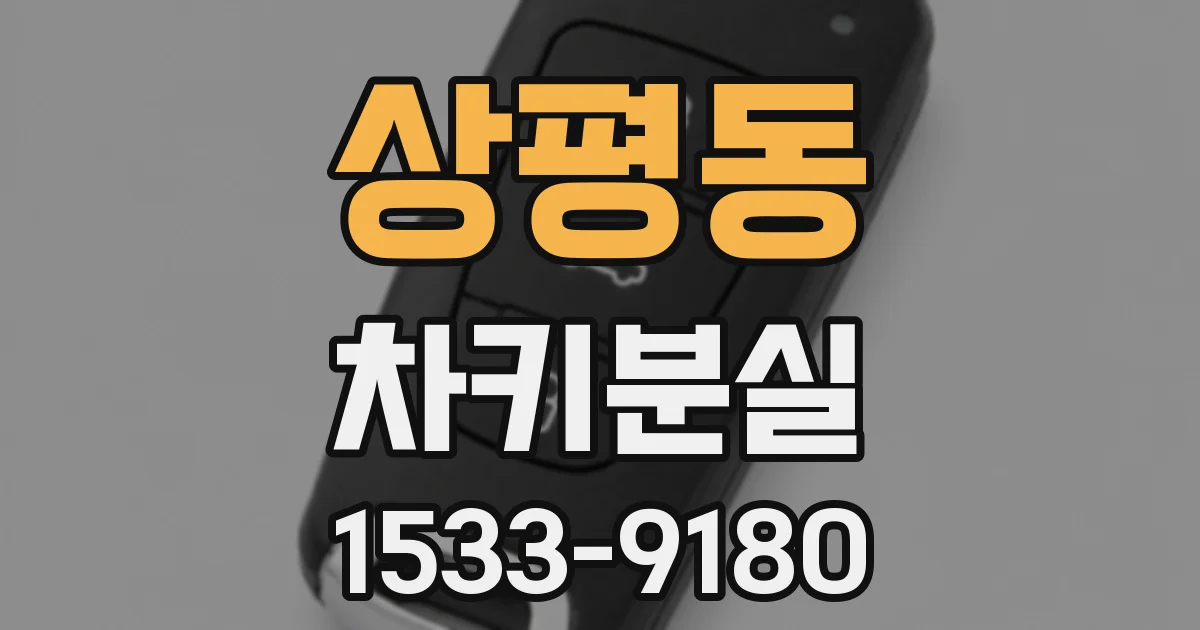상평동 차키분실
