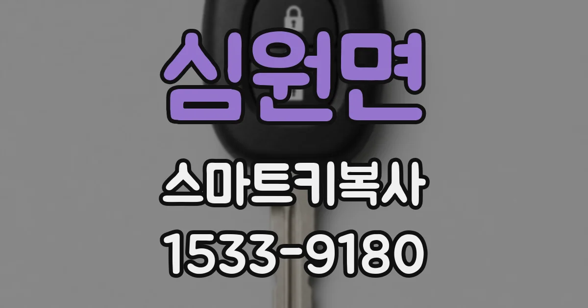 심원면 스마트키복사