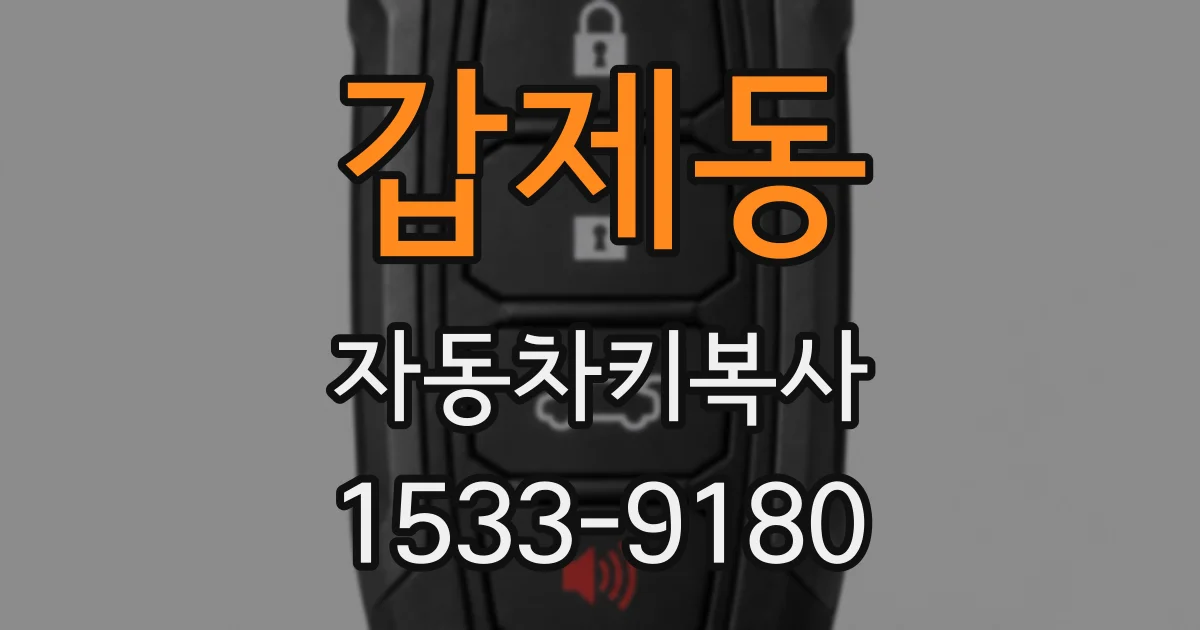 갑제동 자동차키복사