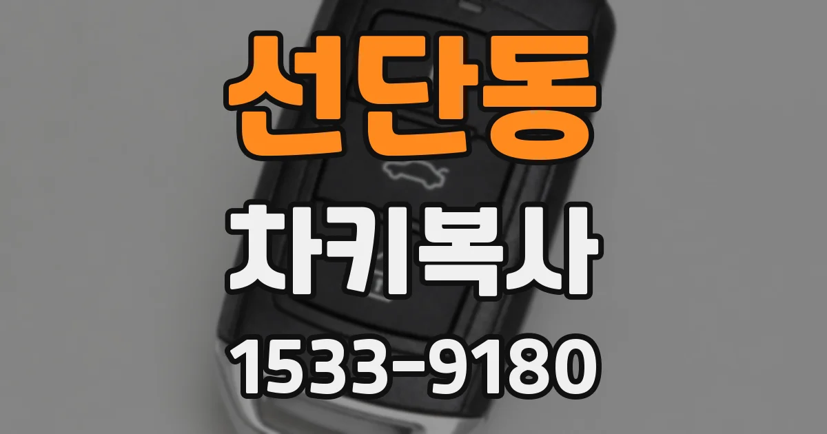 선단동 차키복사