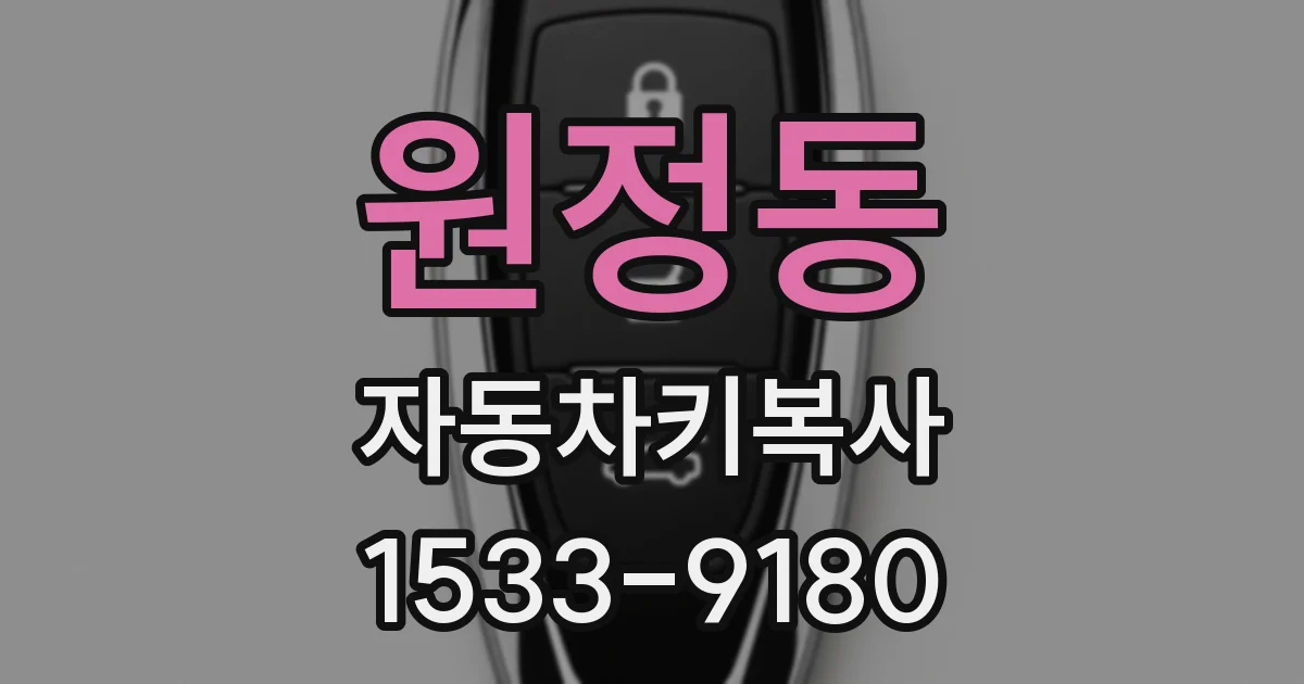 원정동 자동차키복사