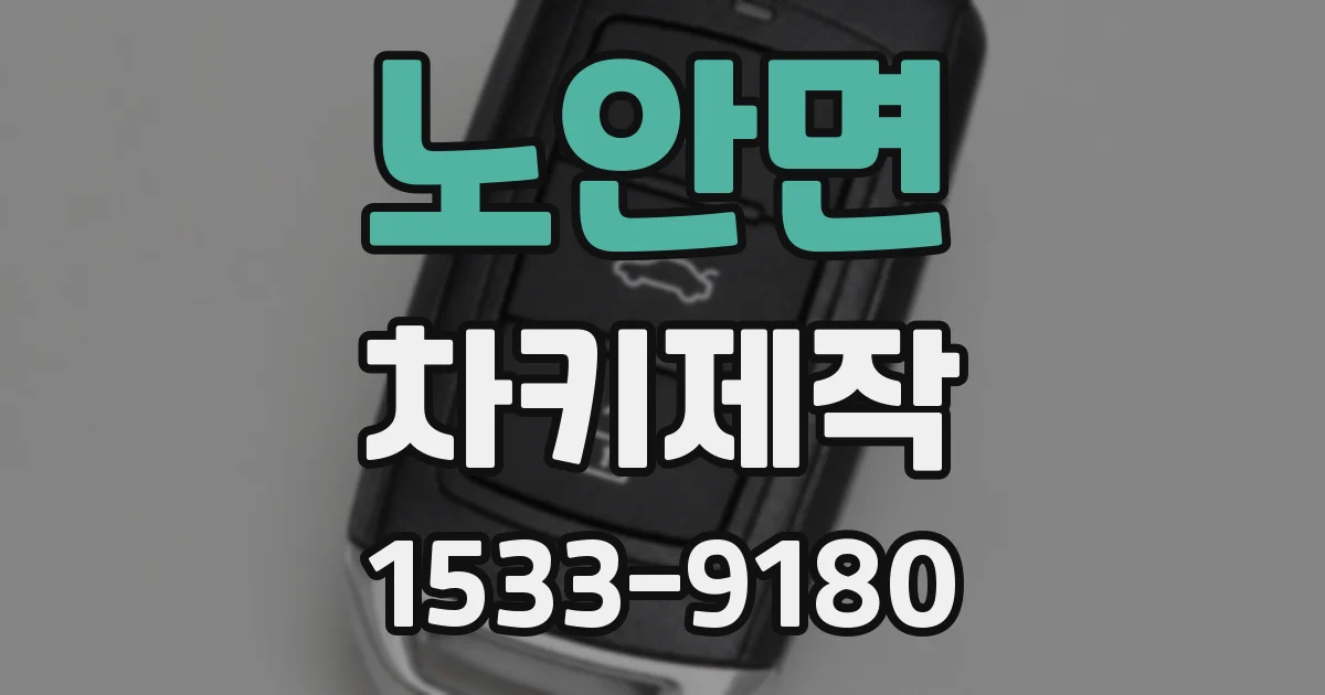 노안면 차키제작