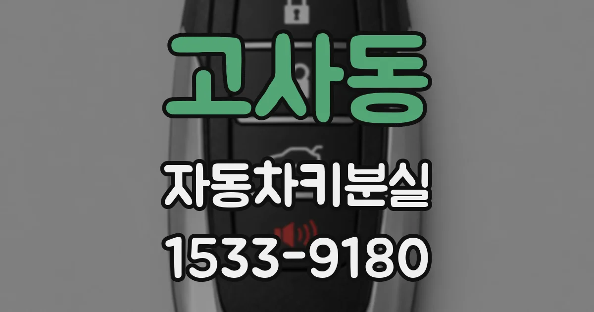 고사동 자동차키분실