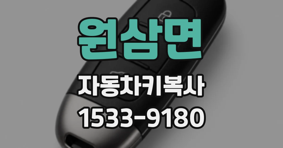 원삼면 자동차키복사