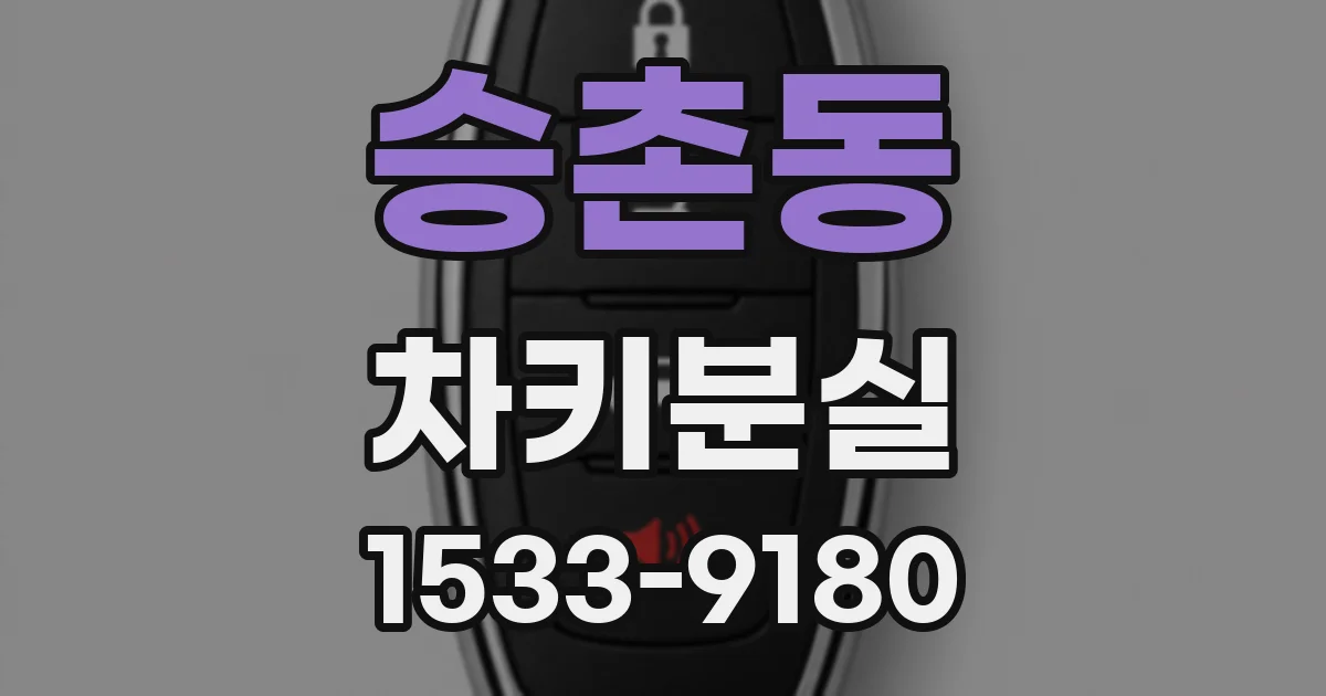 승촌동 차키분실