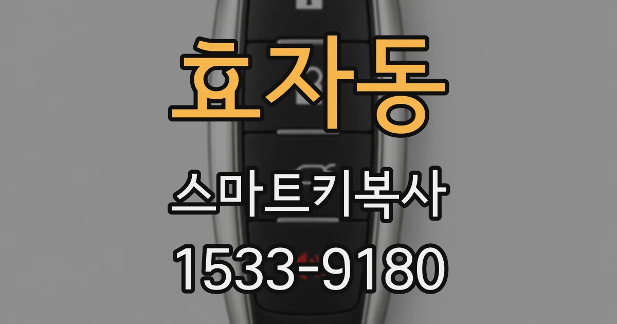 효자동 스마트키복사