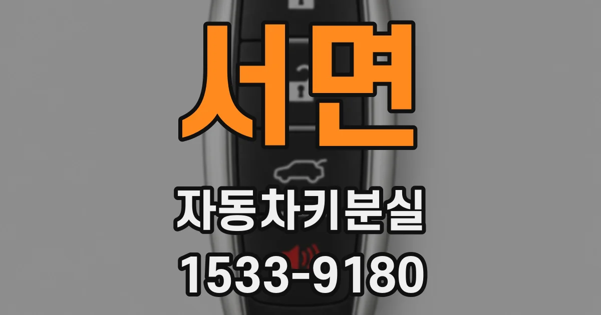 서면 자동차키분실