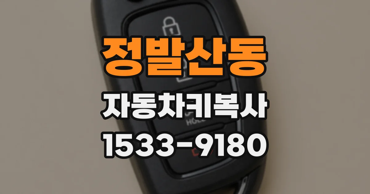정발산동 자동차키복사