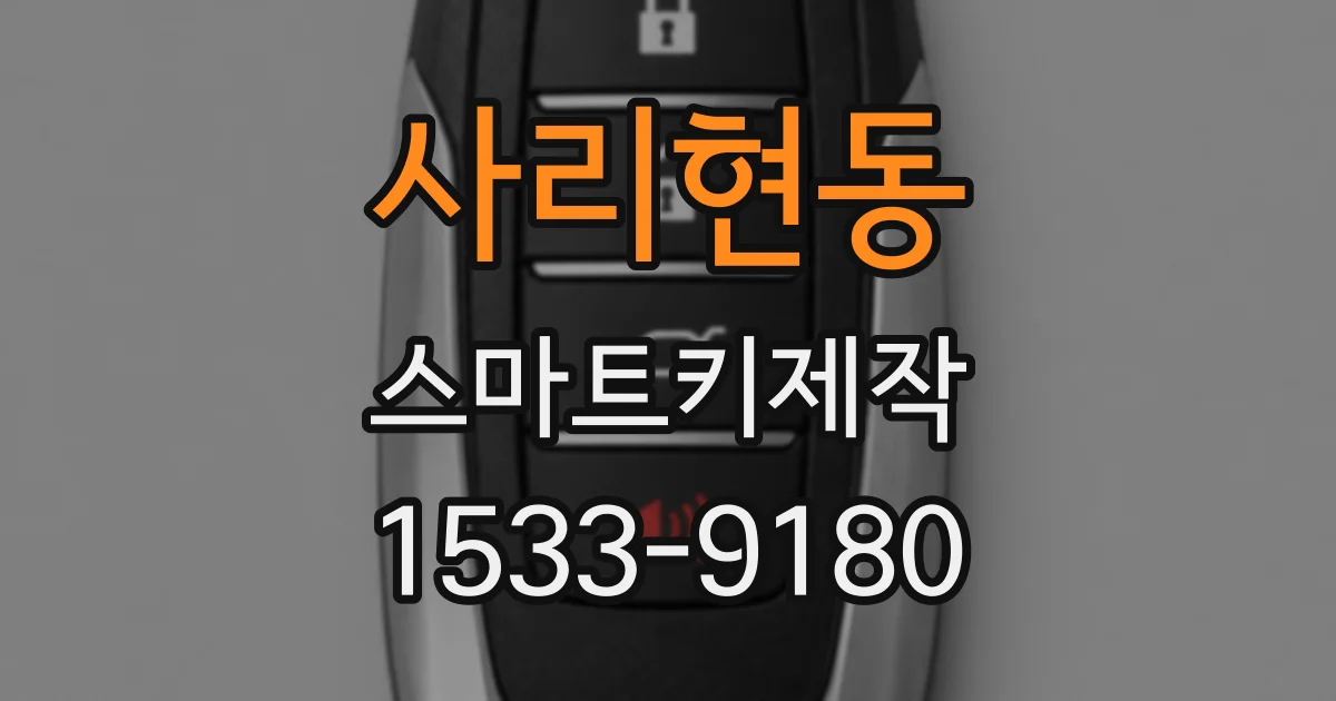 사리현동 스마트키제작
