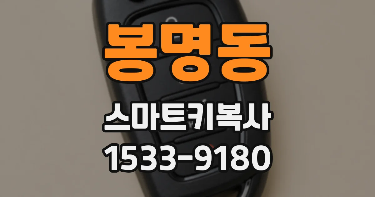 봉명동 스마트키복사