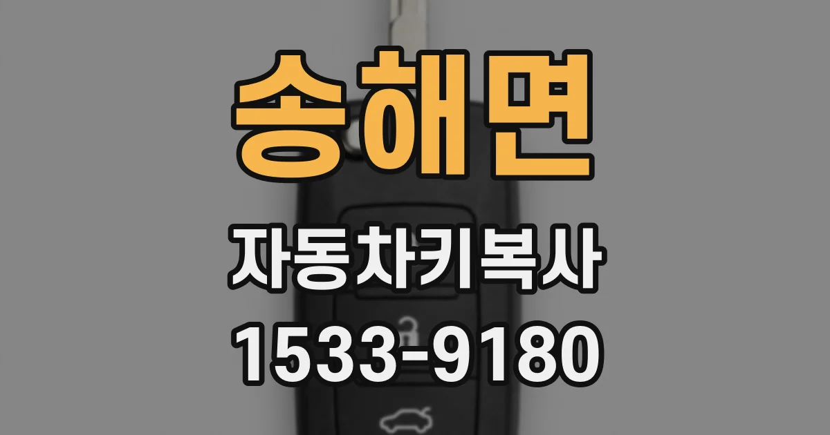 송해면 자동차키복사