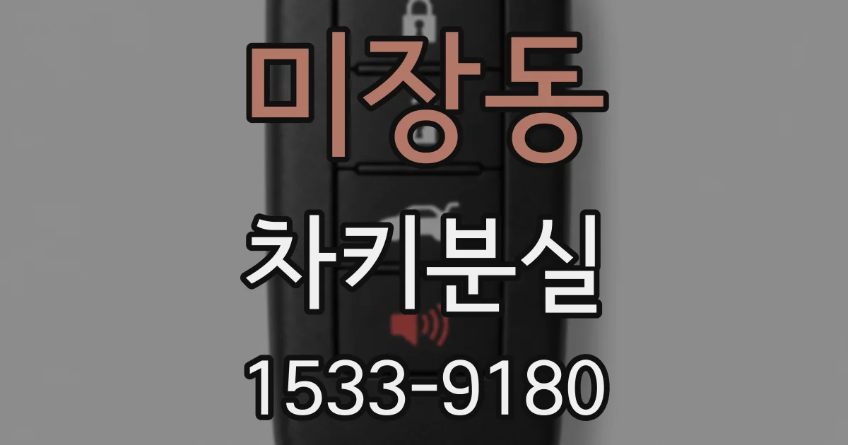 미장동 차키분실