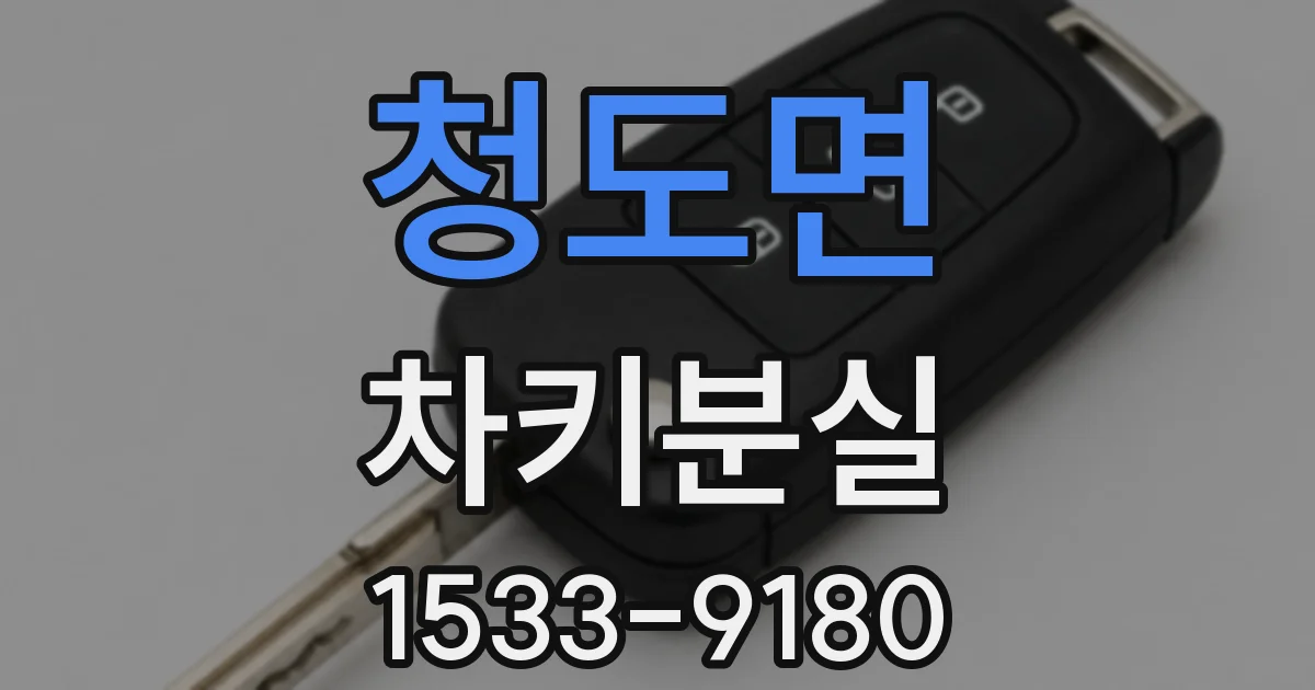 청도면 차키분실