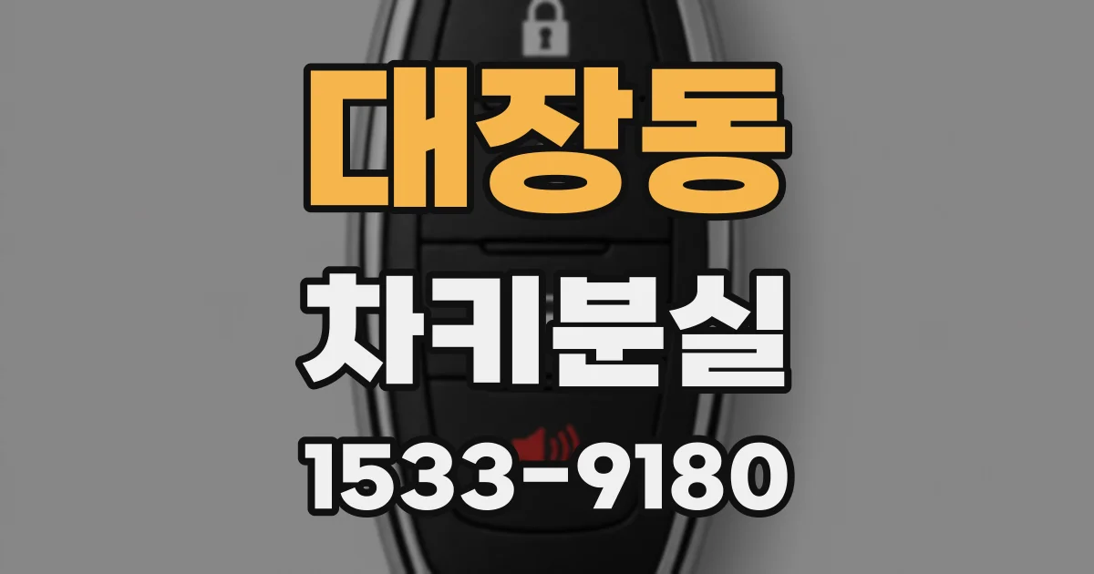 대장동 차키분실