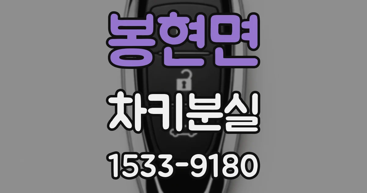 봉현면 차키분실