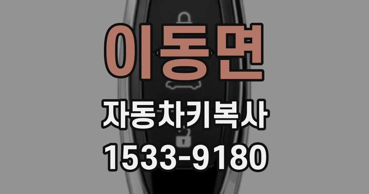 이동면 자동차키복사