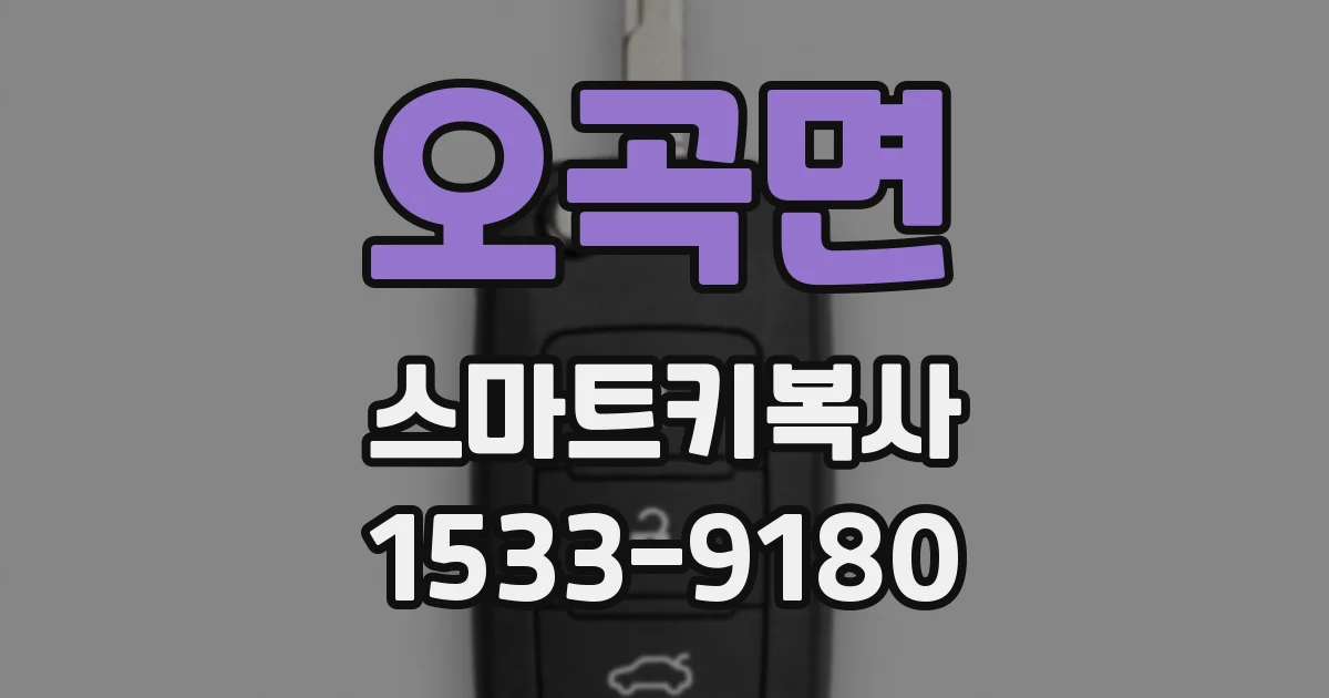 오곡면 스마트키복사