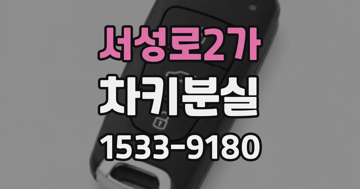 서성로2가 차키분실