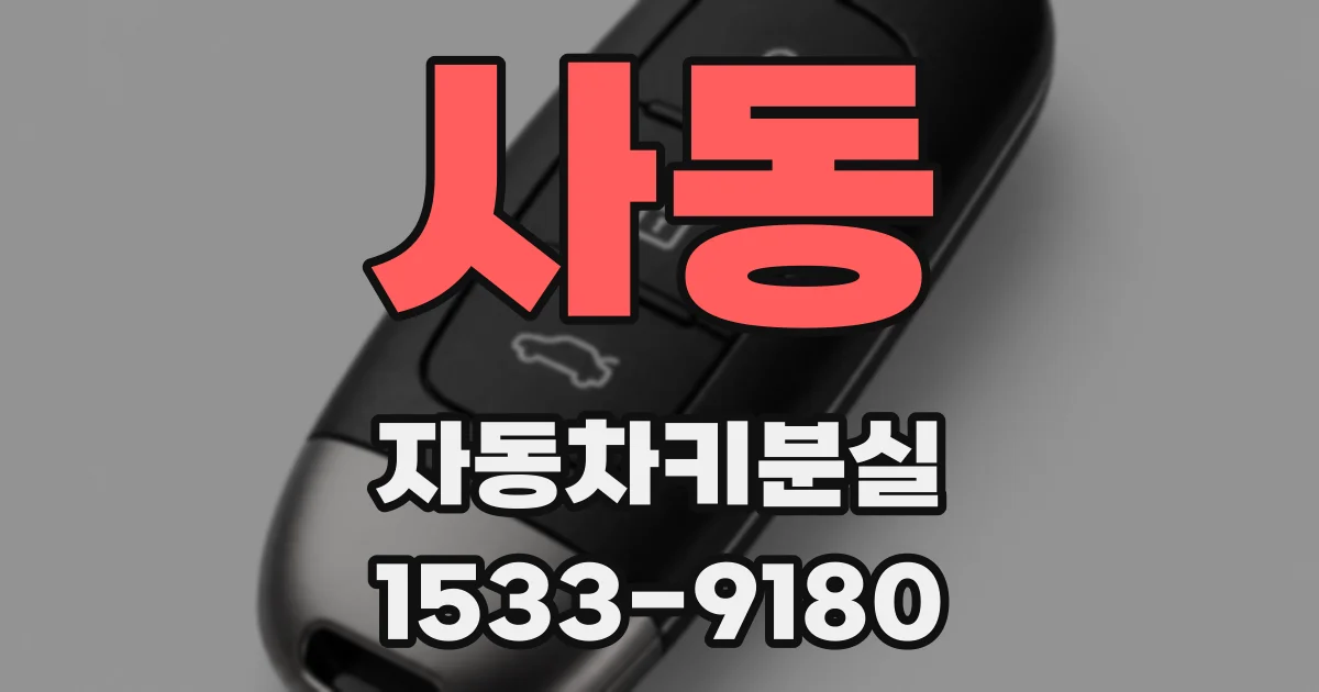 사동 자동차키분실