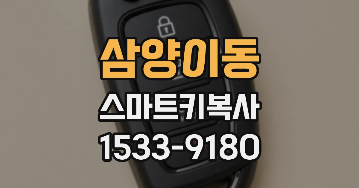 삼양이동 스마트키복사