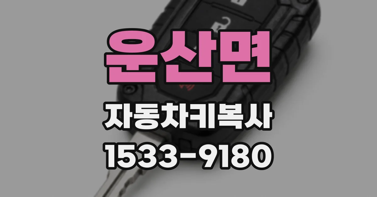 운산면 자동차키복사