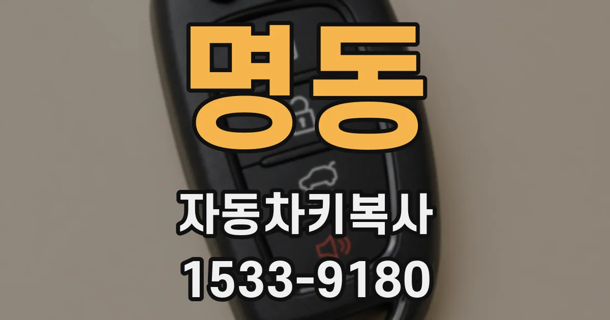 명동 자동차키복사