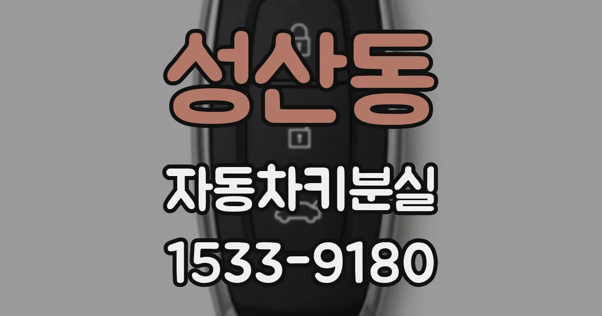 성산동 자동차키분실