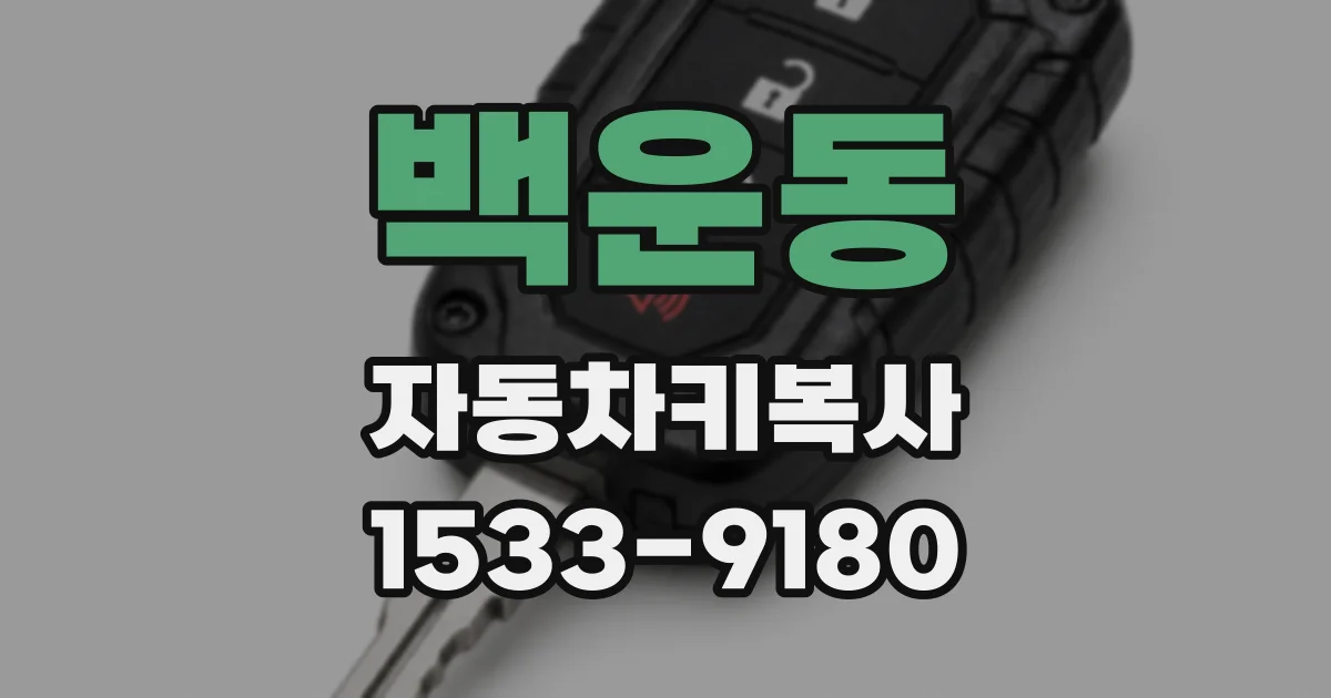 백운동 자동차키복사