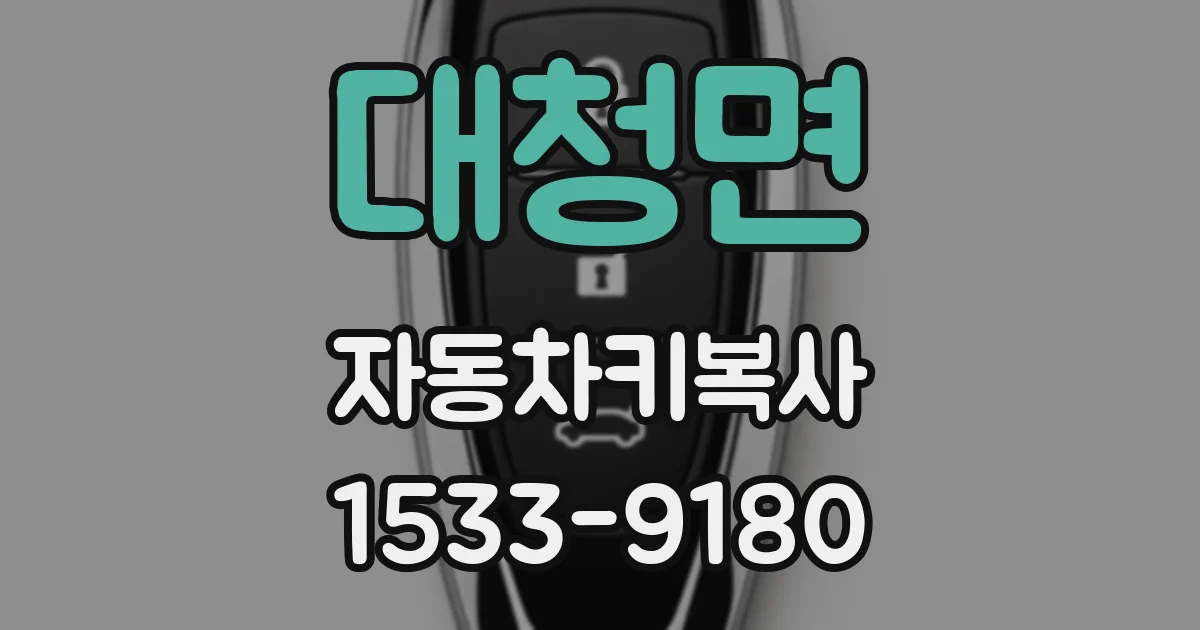 대청면 자동차키복사