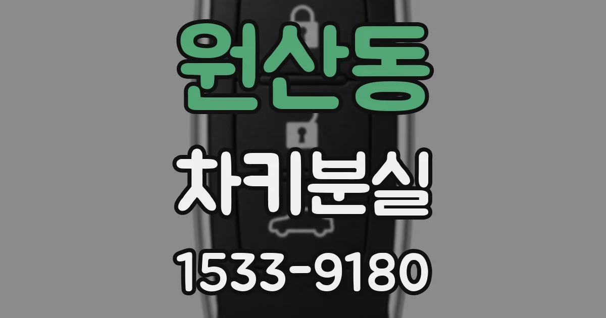 원산동 차키분실