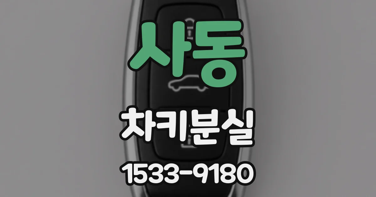 사동 차키분실