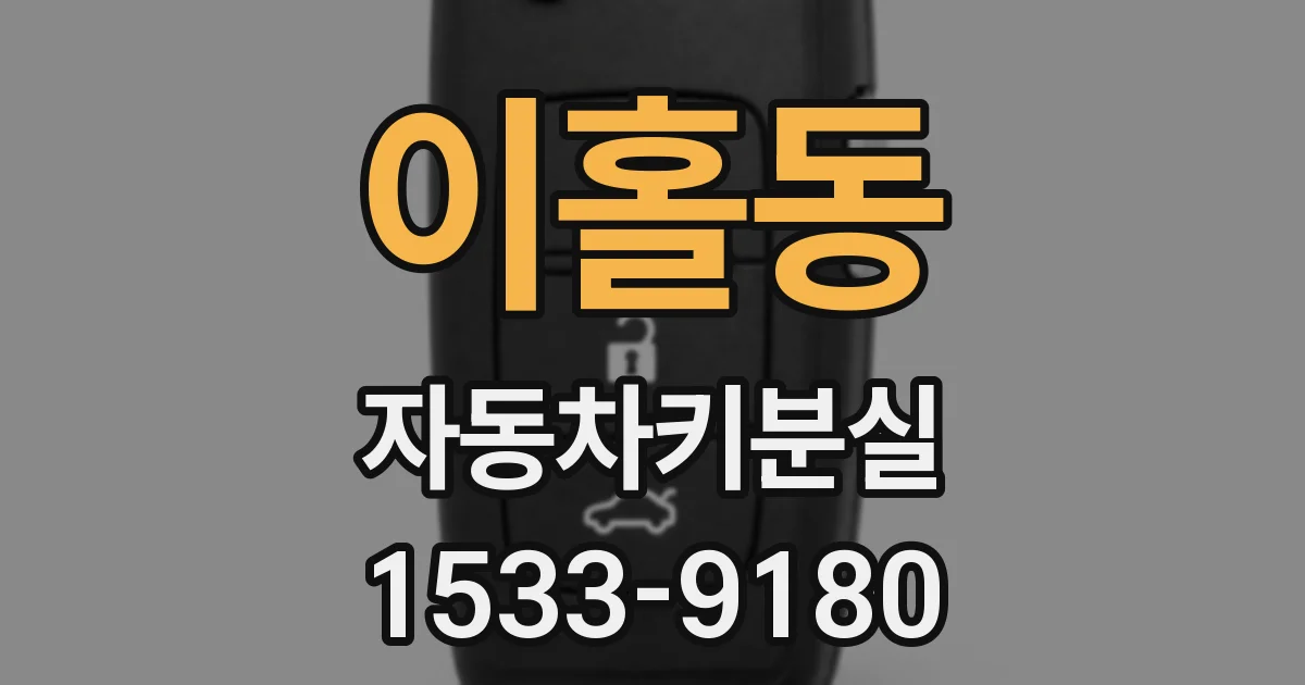 이홀동 자동차키분실