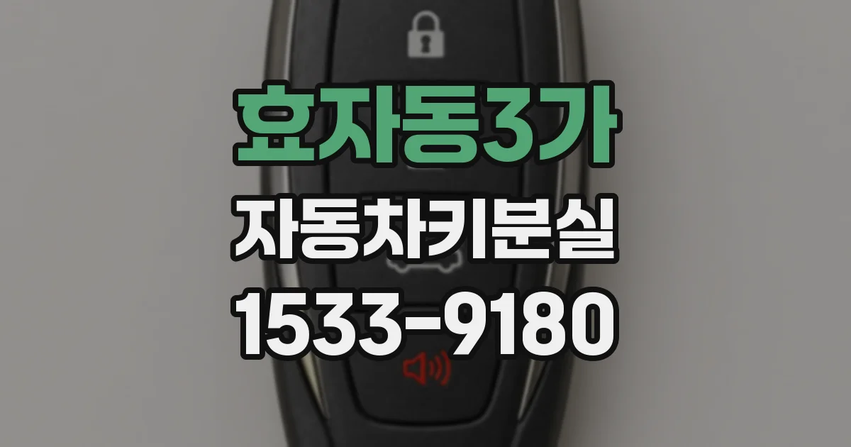 효자동3가 자동차키분실