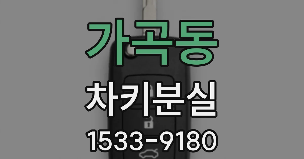 가곡동 차키분실
