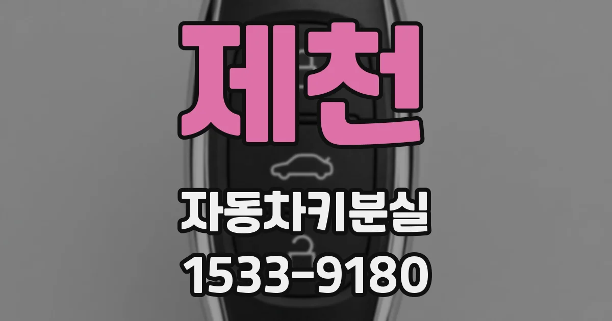 제천 자동차키분실