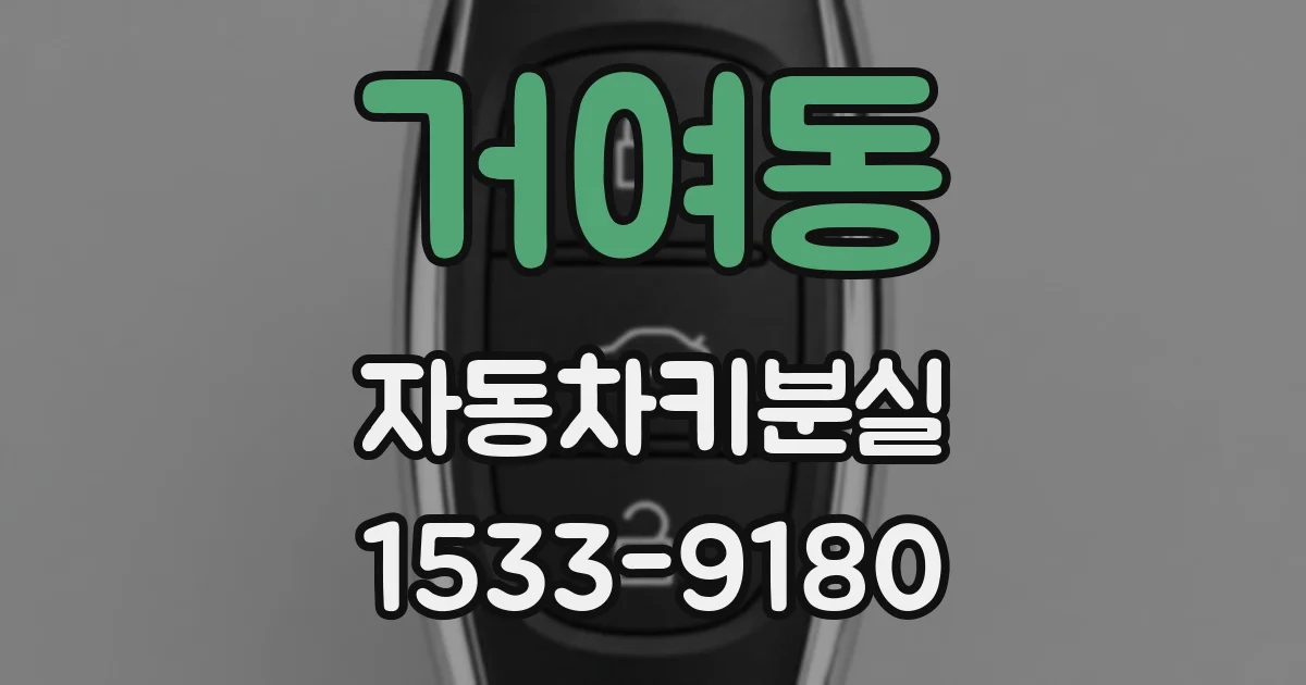 거여동 자동차키분실