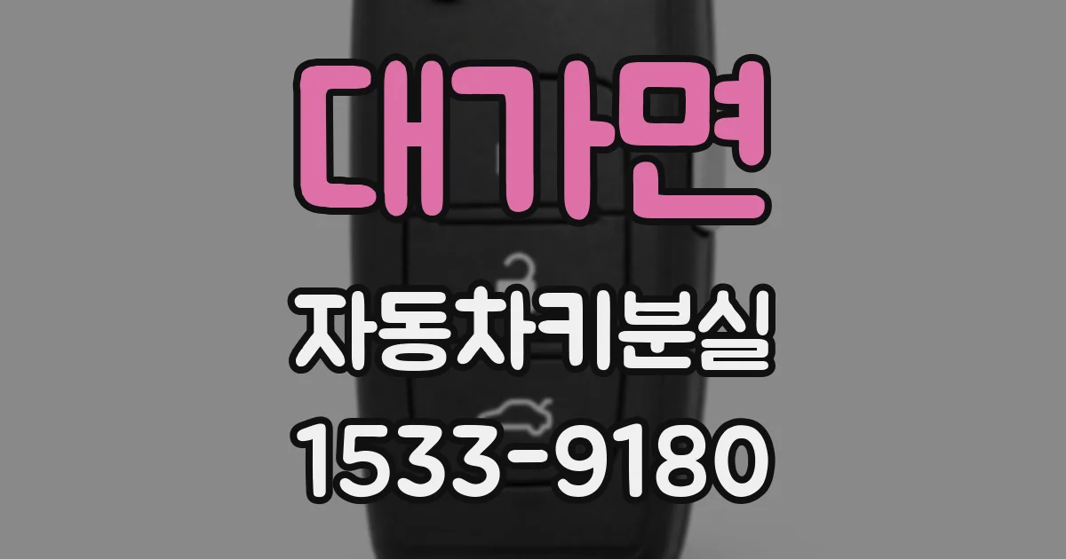 대가면 자동차키분실
